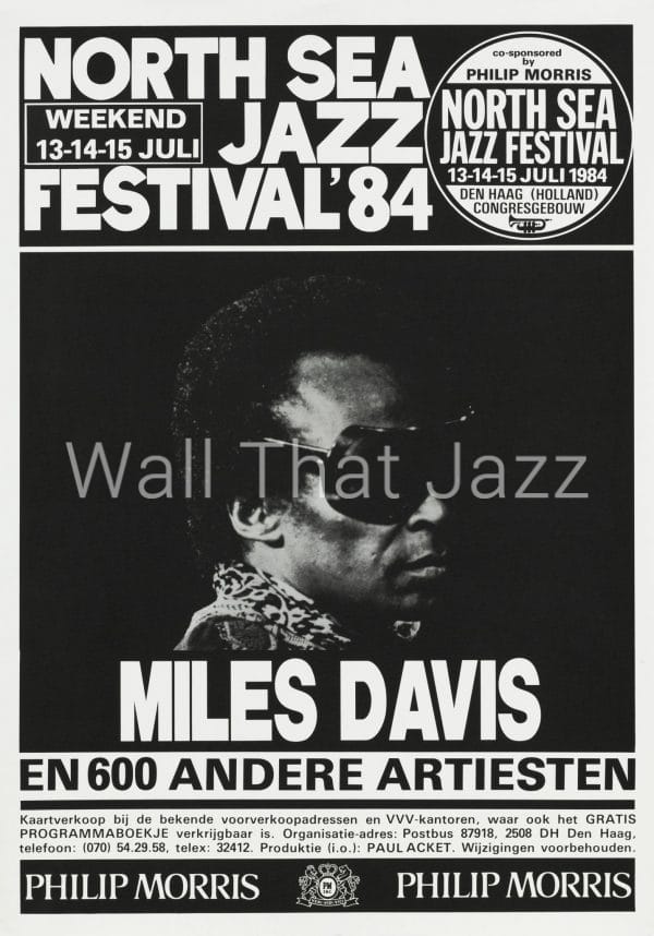 North Sea Jazz Artist Poster 1984 Miles Davis