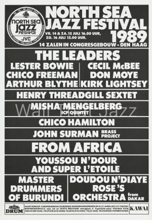 North Sea Jazz Artist Poster 1989 Names The Leaders