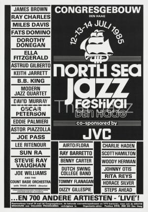 north sea jazz artist poster 1985 logo names small