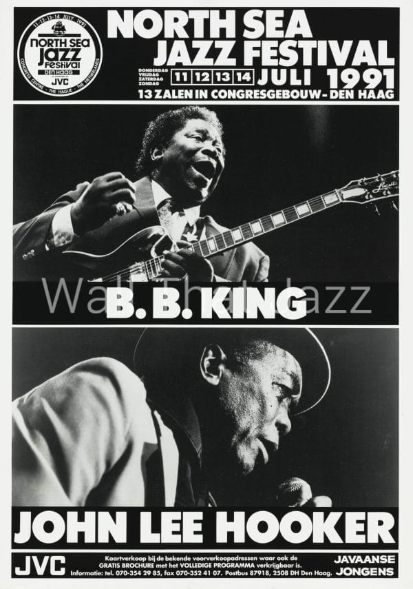 north sea jazz artist poster 1991 bbking john lee hooker