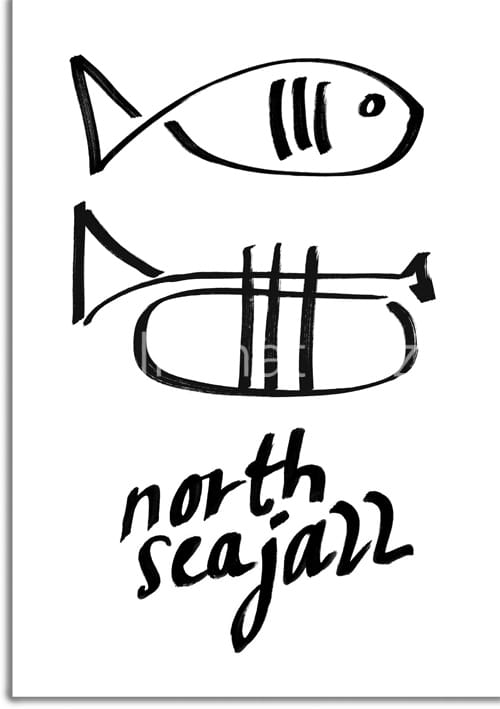 north sea jazz art poster 2009 white