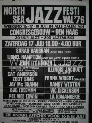 North sea Jazz Artist poster 1976 Programma zaterdag