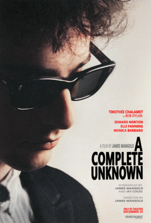 Laminage Film Poster Bob Dylan A complete Unknown Glasses