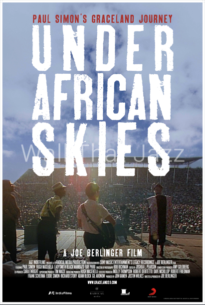 Laminage Film Poster Paul Simon Under African Skies