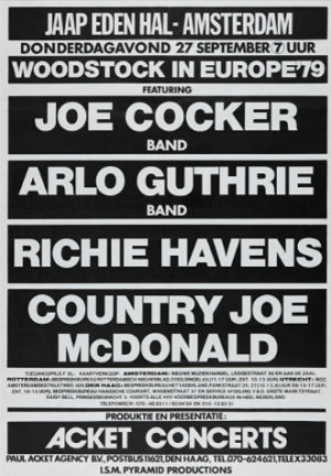 Laminage Poster Woodstock In Europe 1979