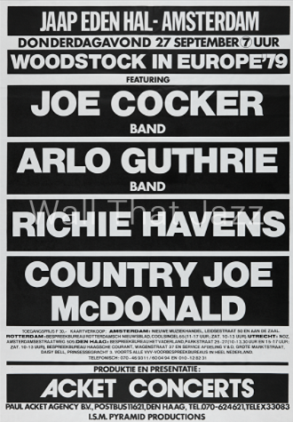 Laminage Poster Woodstock In Europe 1979