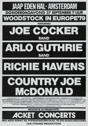 Laminage Concert Poster Woodstock in Europe '79